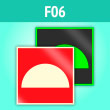 Знак F06 «Место размещения нескольких средств противопожарной защиты» (фотолюминесцентная пленка, 200х200 мм)